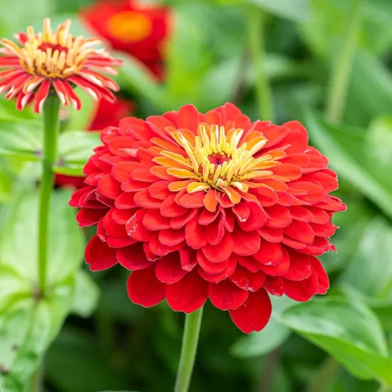 Zinnia Bodur Seri Kırmızı Renk - Saksılık 5 Tohum